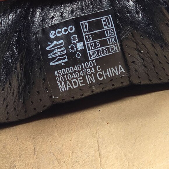 ECCO Soft 7 Mens Size 13 Black Leather Lace Up Shoes Walking Comfort Work Wear - Picture 7 of 13